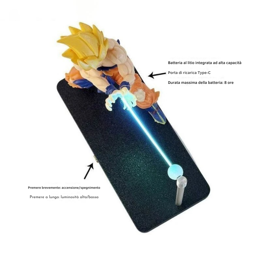 Lampada Goku Dragon Ball 3D LED Magnetica – Idea Regalo Anime