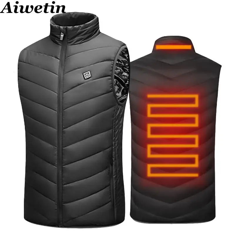Gilet Termico Riscaldato USB | Outdoor Inverno Trekking Sport  – Batteria Non Inclusa