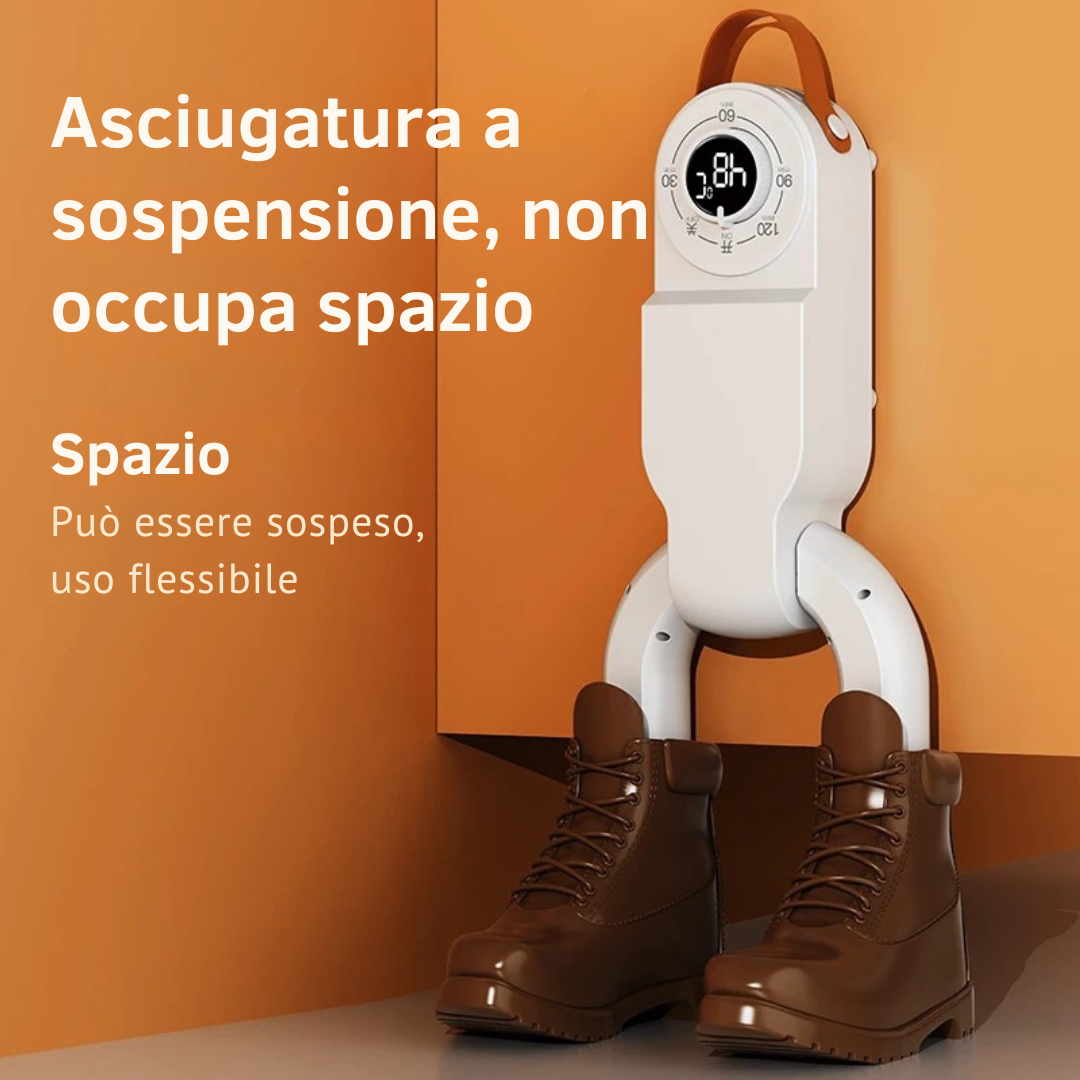 Asciuga Scarpe Elettrico Portatile 120W Timer Intelligente Pieghevole