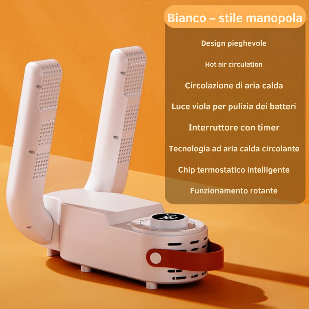 Asciuga Scarpe Elettrico Portatile 120W Timer Intelligente Pieghevole