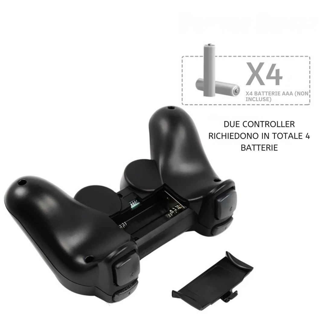 M8 Console Retro 4K HD | Game Stick Portatile + 20.000 Giochi e 2 Controller Wireless 2.4G