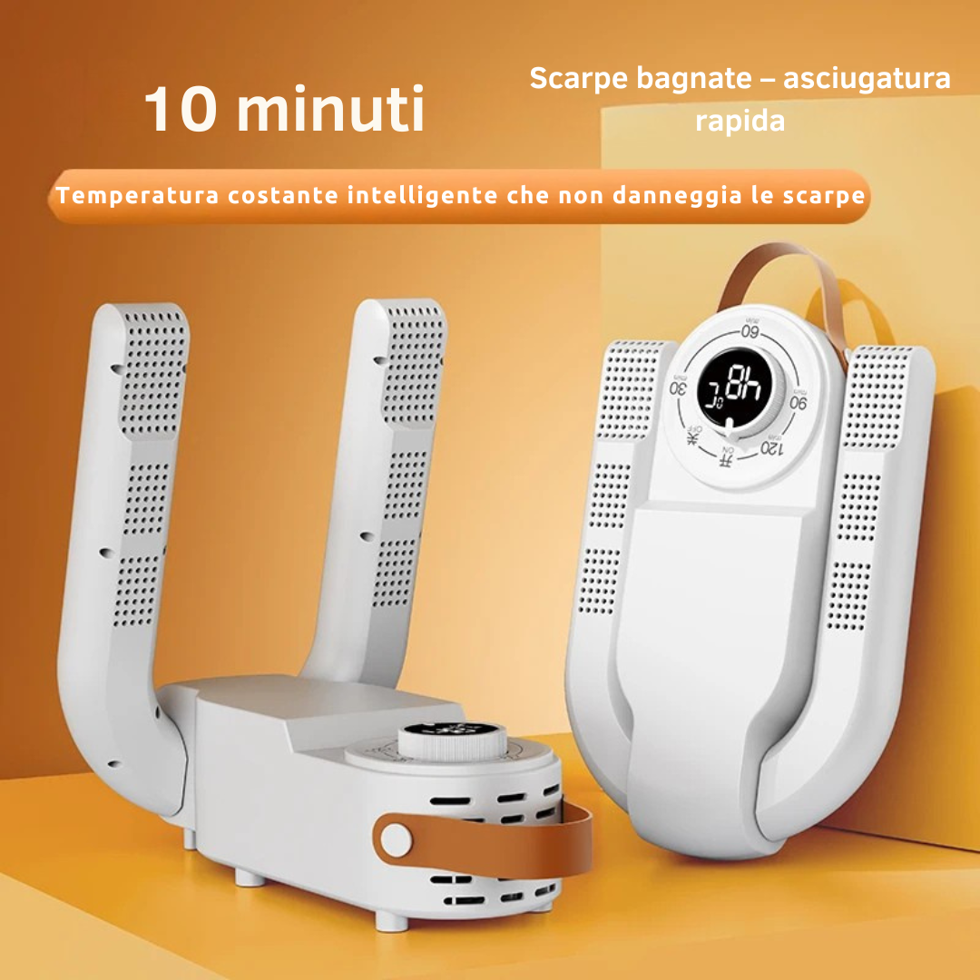 Asciuga Scarpe Elettrico Portatile 120W Timer Intelligente Pieghevole