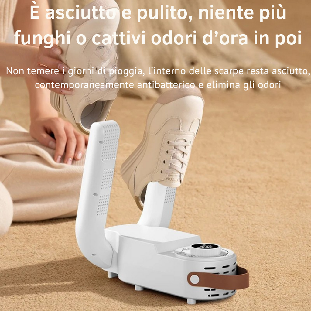 Asciuga Scarpe Elettrico Portatile 120W Timer Intelligente Pieghevole
