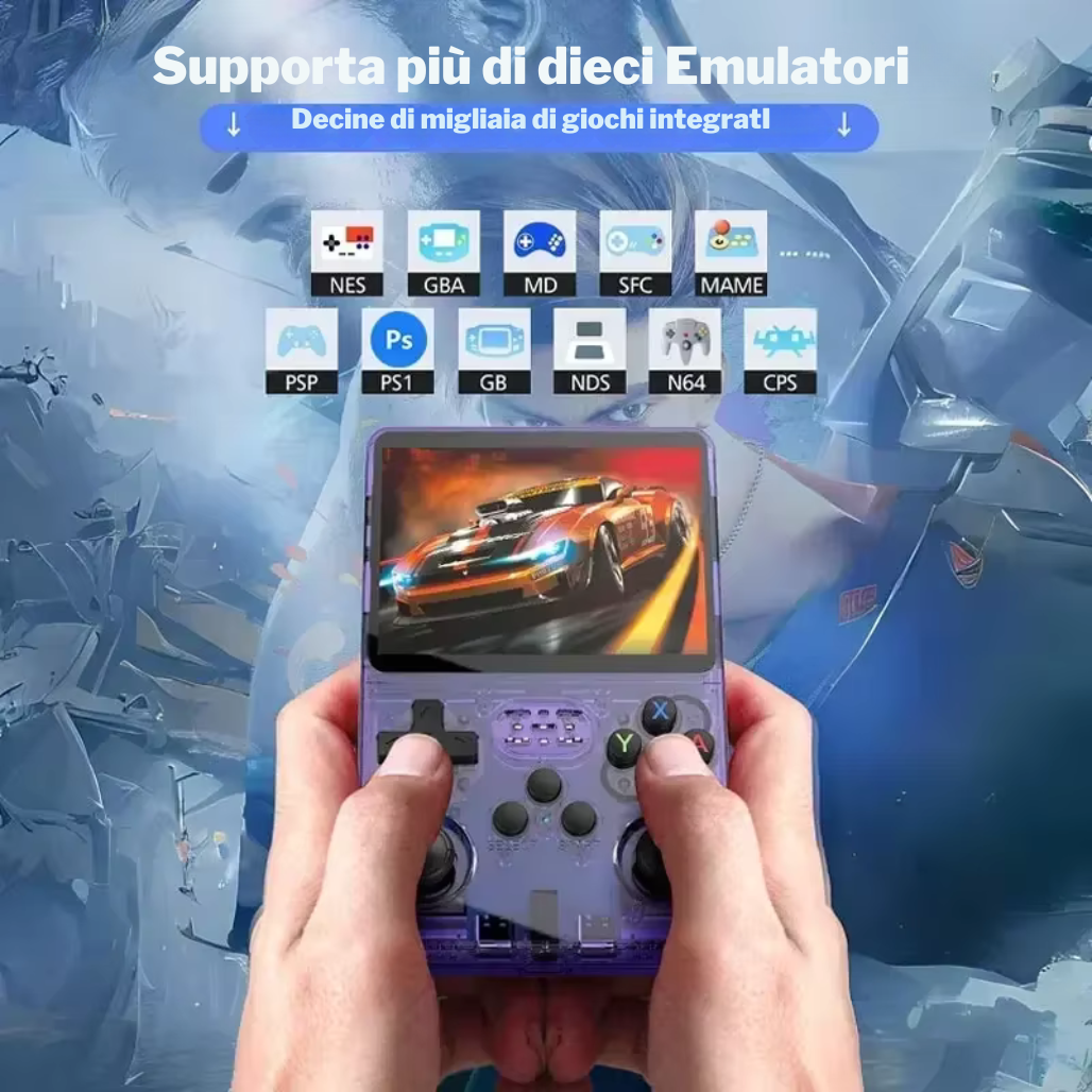 Videogiochi Retro R36S Console Portatile 64GB con 15000 Giochi Schermo 3,5