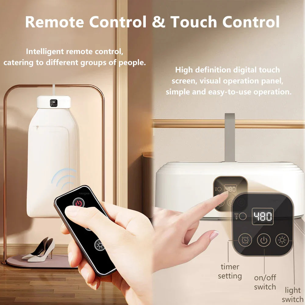 Asciugabiancheria Elettrico Portatile Pieghevole UV Timer 8h Salvaspazio