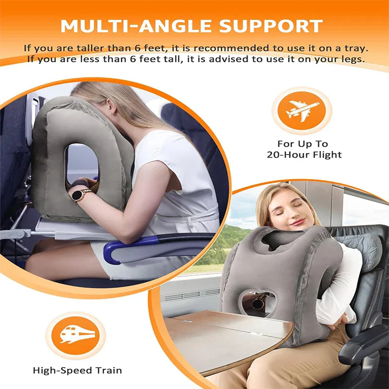 Cuscino da Viaggio Gonfiabile 2in1 – Comfort ovunque!