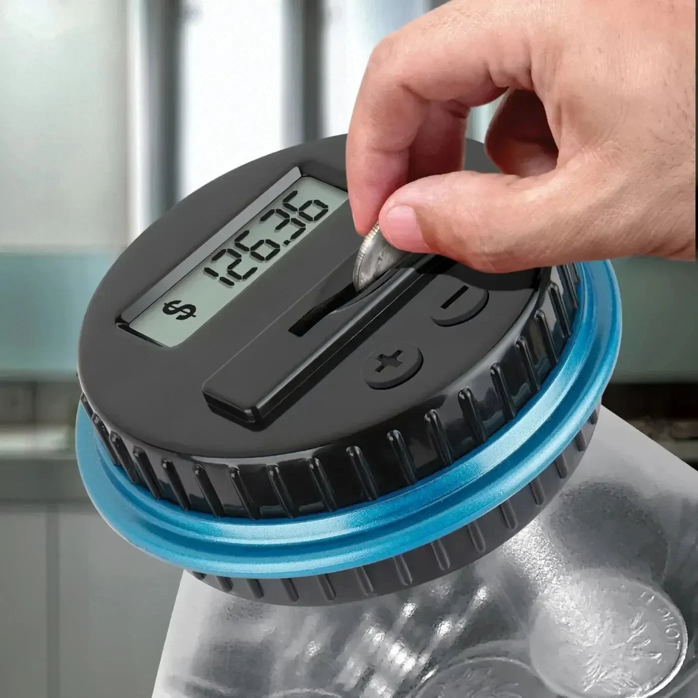 Contamoneta Digitale LCD con Contamonete Euro e Dollari – Idea Regalo