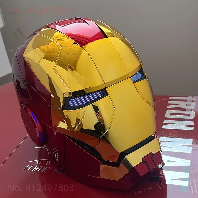 Casco Iron Man Mk5 AutoKing 1:1 con controllo vocale, luci LED, cosplay adulto