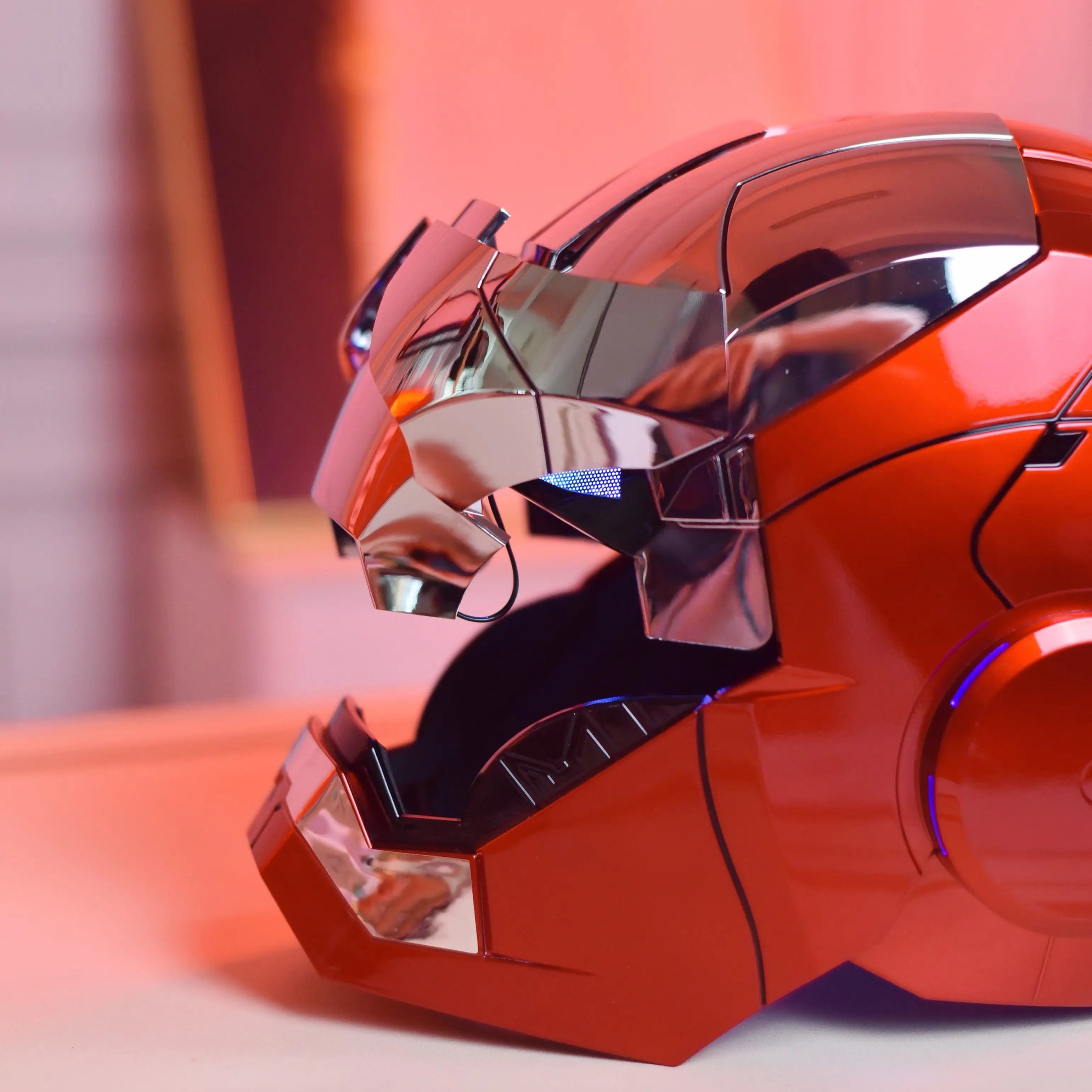 Casco Iron Man Mk5 AutoKing 1:1 con controllo vocale, luci LED, cosplay adulto