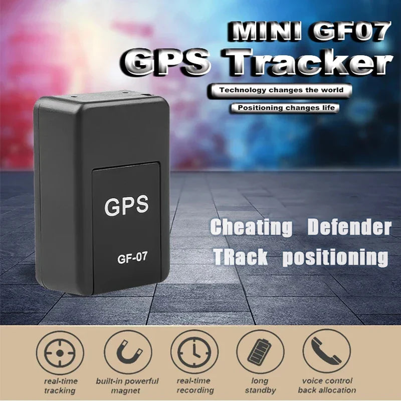 GPS magnetico GF07 Tracker per auto, antifurto portatile con posizionamento preciso