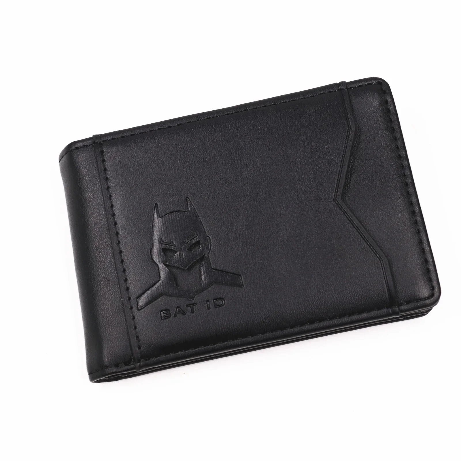 Portafoglio uomo slim wallet in pelle PU portacarte con ritaglio supereroe