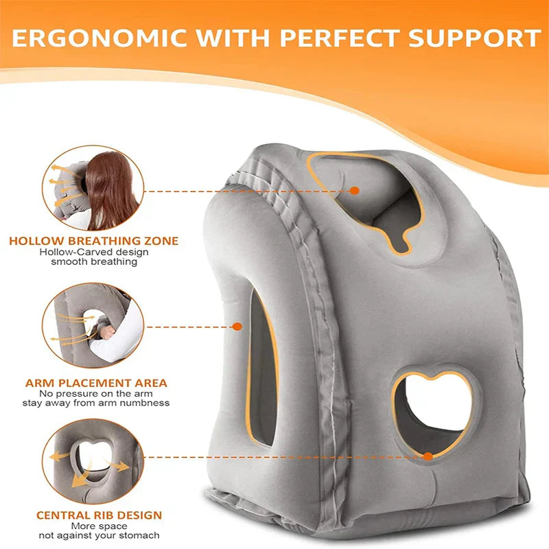 Cuscino da Viaggio Gonfiabile 2in1 – Comfort ovunque!