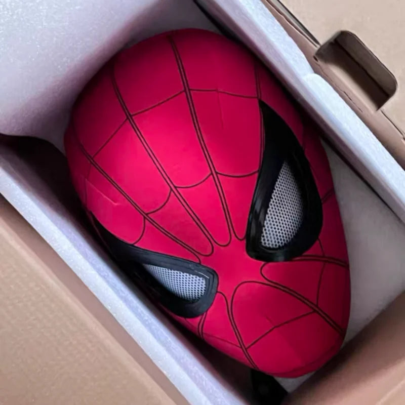 Maschera Spider-Man Elettronica Occhi Mobili Telecomando Cosplay LED Regalo