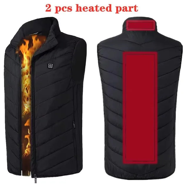 Gilet Termico Riscaldato USB | Outdoor Inverno Trekking Sport  – Batteria Non Inclusa