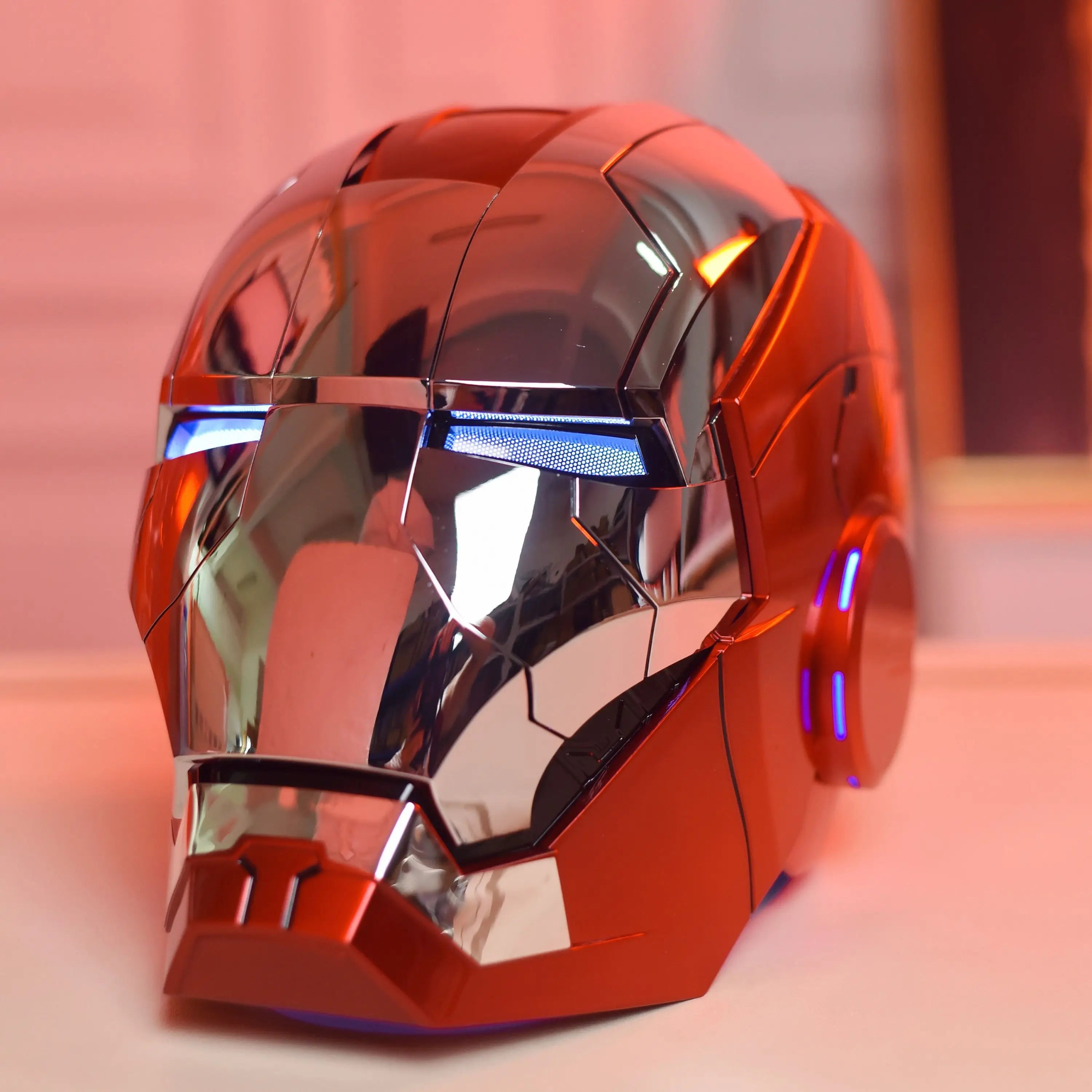 Casco Iron Man Mk5 AutoKing 1:1 con controllo vocale, luci LED, cosplay adulto