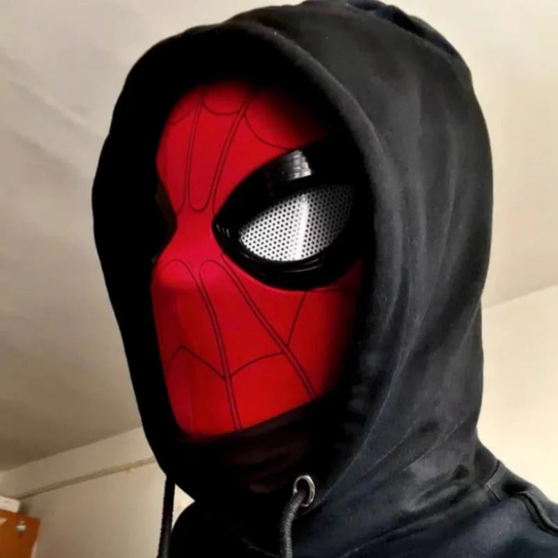 Maschera Spider-Man Elettronica Occhi Mobili Telecomando Cosplay LED Regalo
