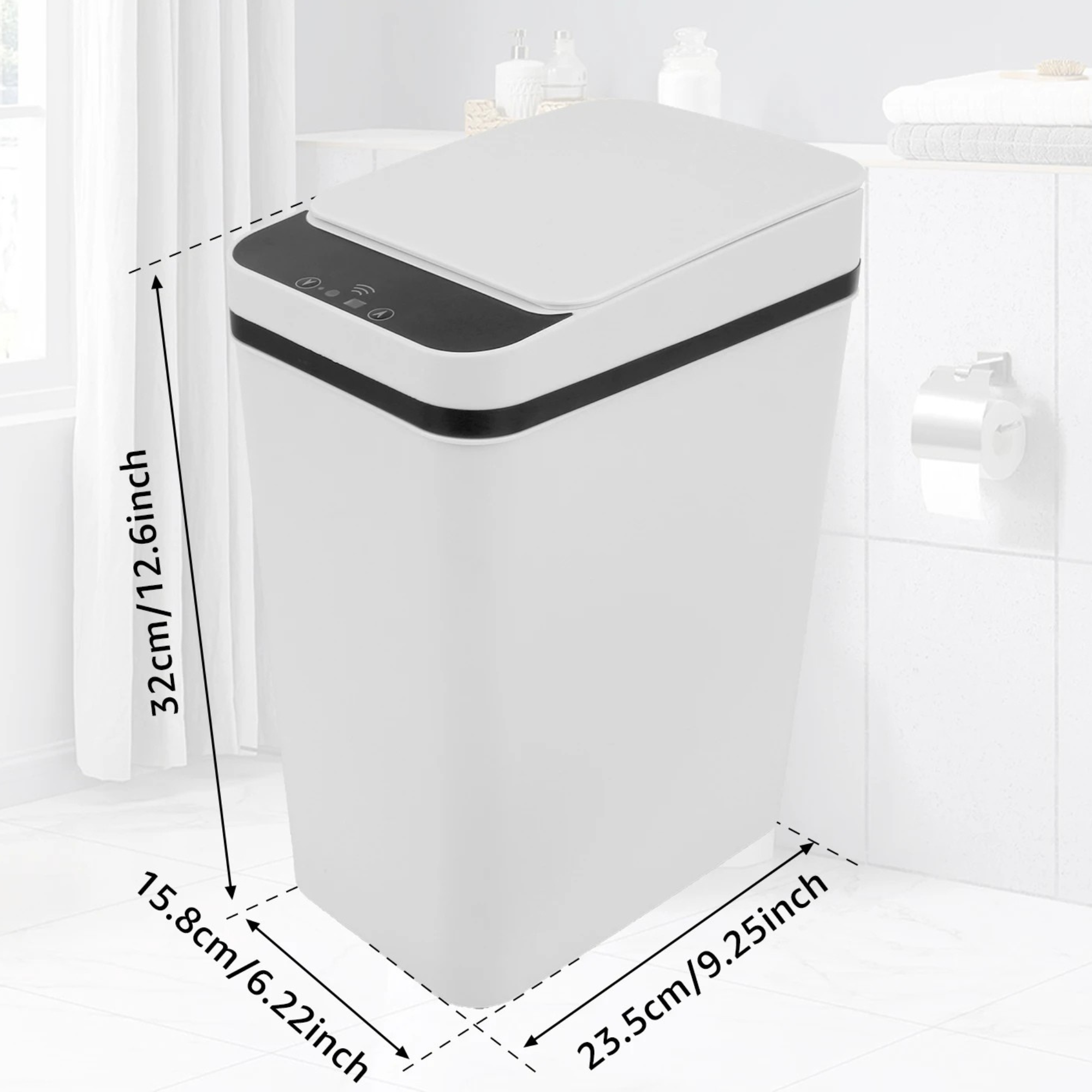 Pattumiera 12L Willstar touchless con sensore infrarossi – per casa e ufficio